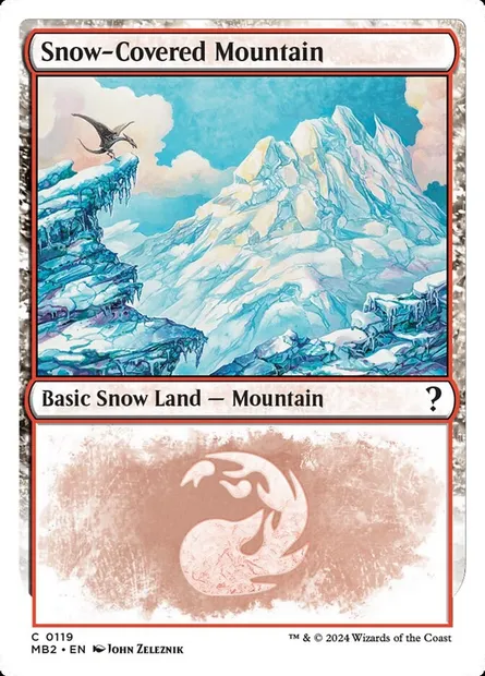 Snow-Covered Mountain, Magic card MB2 119 — Mystery Booster 2 set