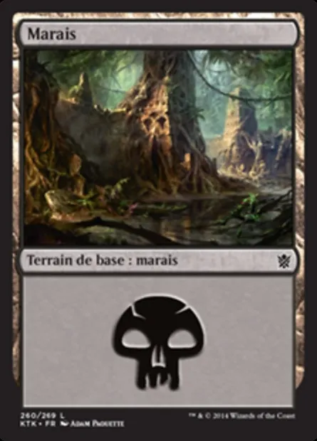 Marais, carte Magic KTK 260 — extension Les Khans de Tarkir