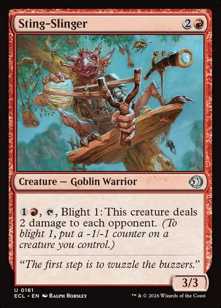 Sting-Slinger, Magic card ECL 161 — Lorwyn Eclipsed set