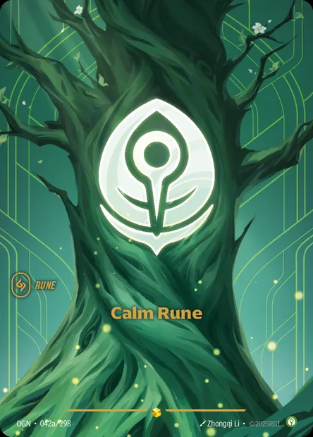 Calm Rune, carte Riftbound OGN 042a — extension Origins