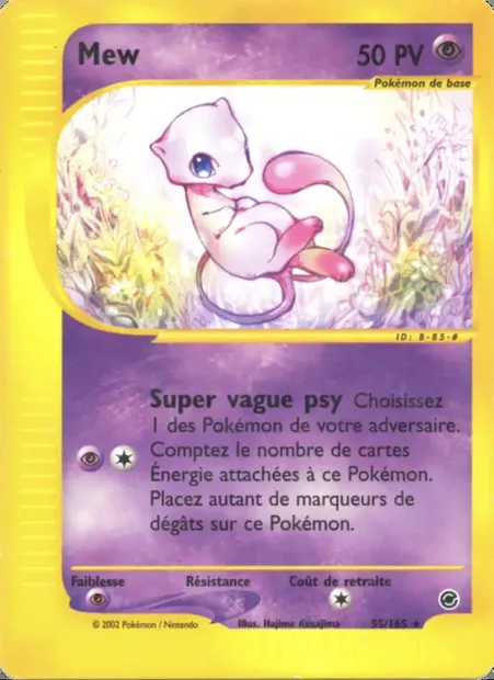Mew, carte Pokémon EX 55 — extension Expedition