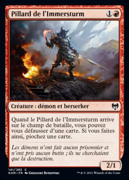 Pillard de l'Immersturm, carte Magic KHM 141 — extension Kaldheim