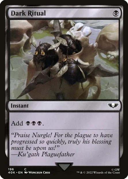 Messe noire, carte Magic 40K 196 — extension Warhammer 40,000 Commander
