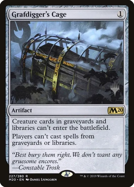 Grafdigger's Cage, Magic card PM20 227p — Core Set 2020 Promos set