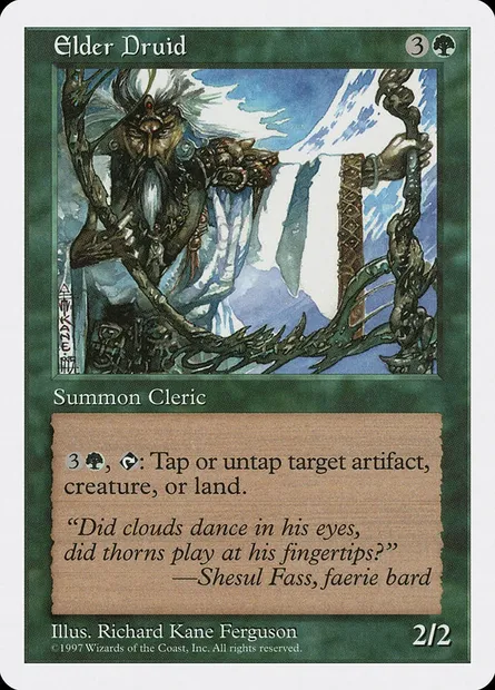 Elder Druid, Magic card 5ED 290 — Fifth Edition set