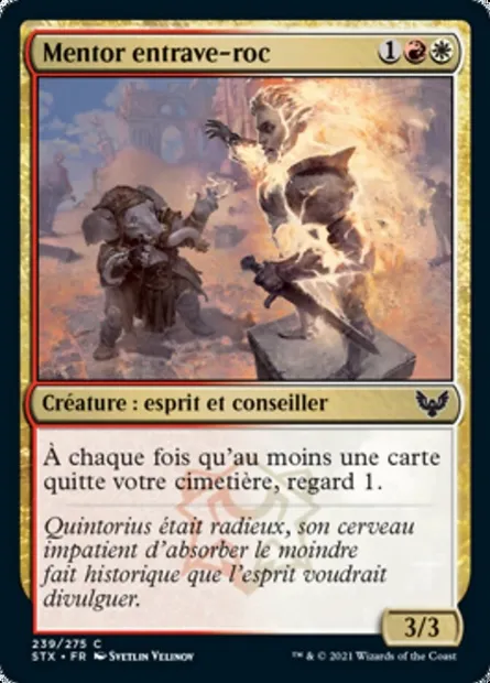 Mentor entrave-roc, carte Magic STX 239 — extension Strixhaven: l'Académie des Mages