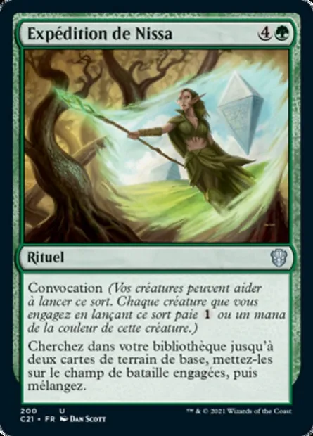 Expédition de Nissa, carte Magic C21 200 — extension Commander 2021