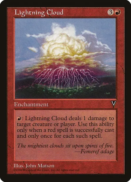 Lightning Cloud, Magic card VIS 87 — Visions set
