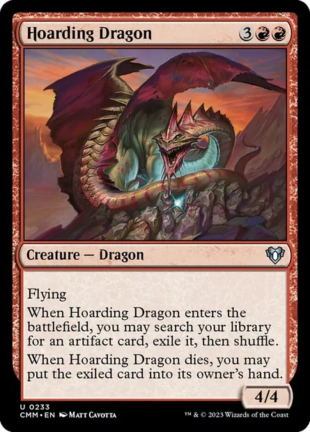 Hoarding Dragon, Magic card CMM 233 — Commander Masters set