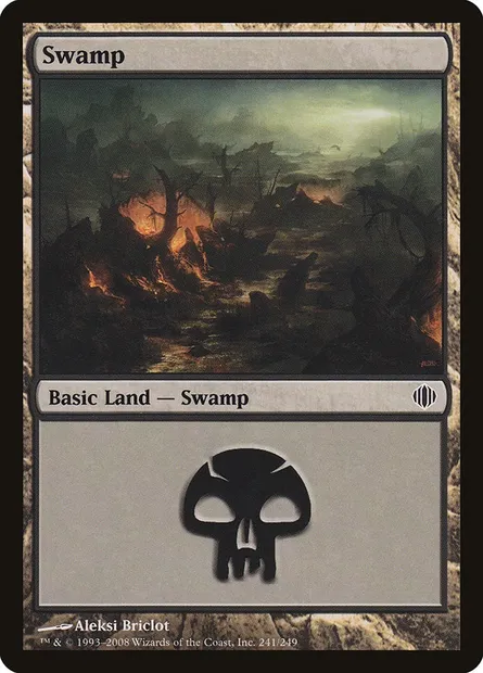 Swamp, Magic card ALA 241 — Shards of Alara set