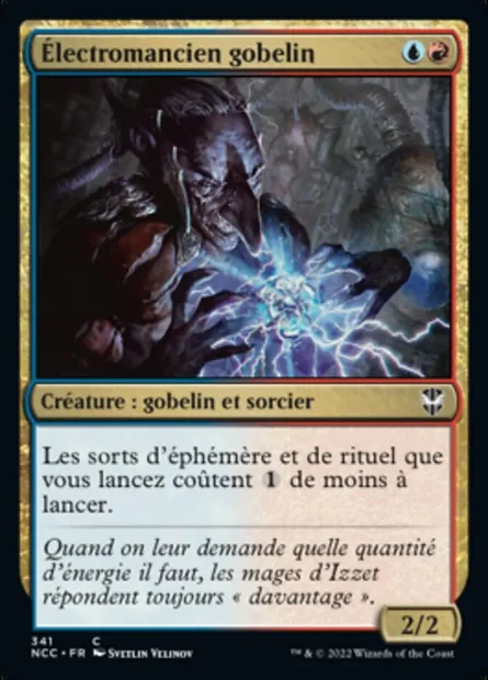 Électromancien gobelin, carte Magic NCC 341 — extension New Capenna Commander