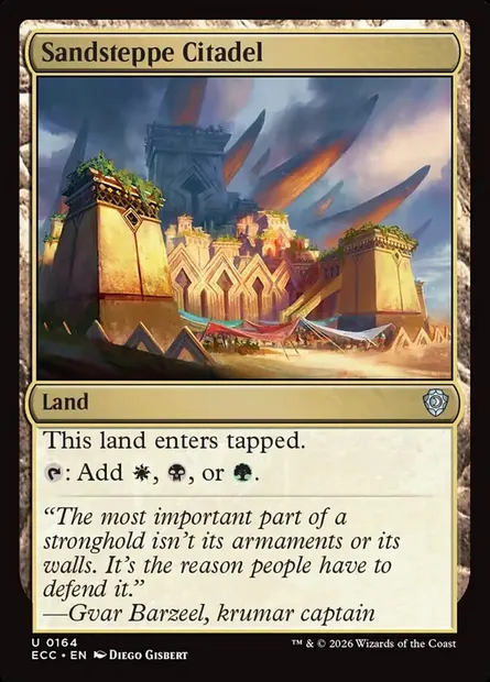 Sandsteppe Citadel, Magic card ECC 164 — Lorwyn Eclipsed Commander set