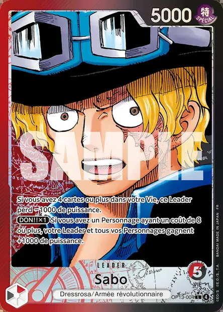 Sabo, carte One Piece OP13-004 — extension SUCCESSEURS