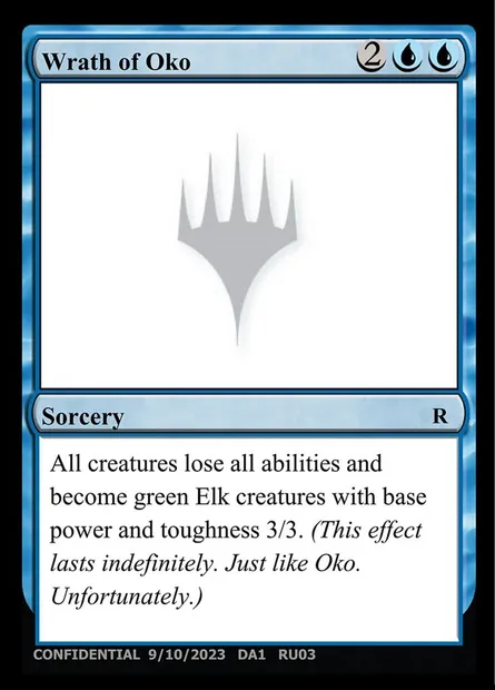 Wrath of Oko, Magic card UNK RU03b — Unknown Event set