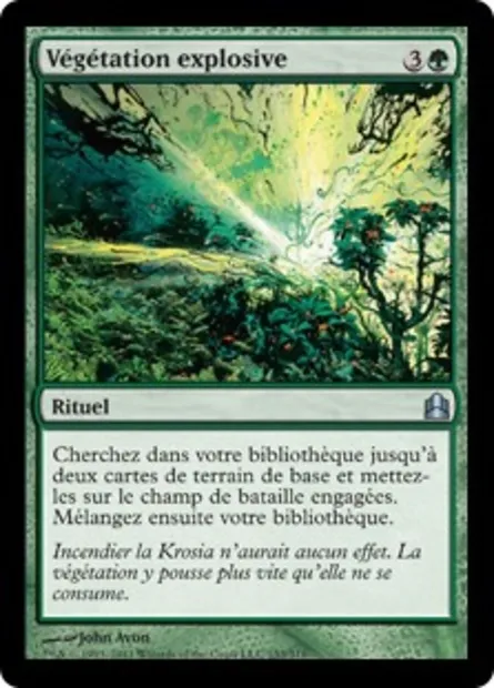Végétation explosive, carte Magic CMD 153 — extension Commander 2011