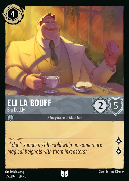 Eli La Bouff - Big Daddy, Disney Lorcana card CH2-179 — Rise of the Floodborn set