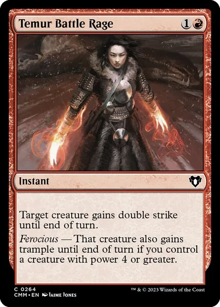 Temur Battle Rage, Magic card CMM 264 — Commander Masters set