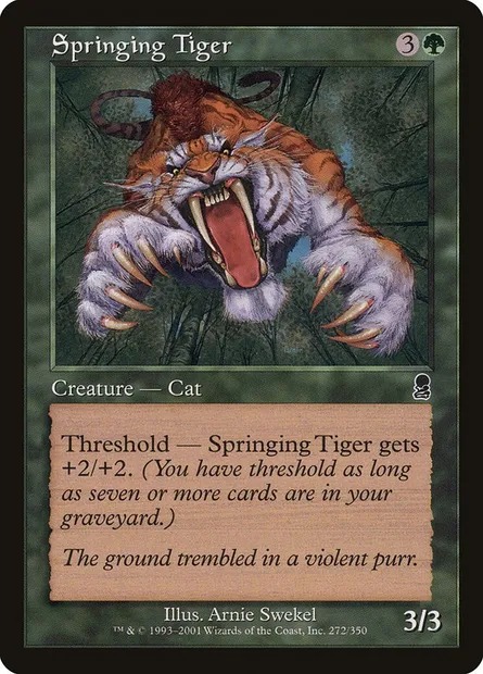 Springing Tiger, Magic card ODY 272 — Odyssey set