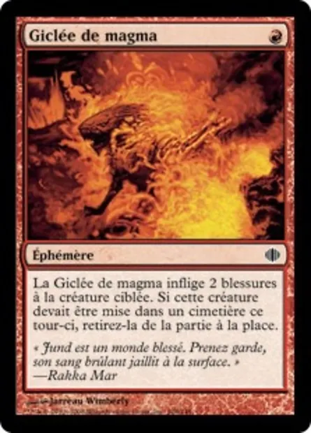 Giclée de magma, carte Magic ALA 108 — extension Les éclats d'Alara