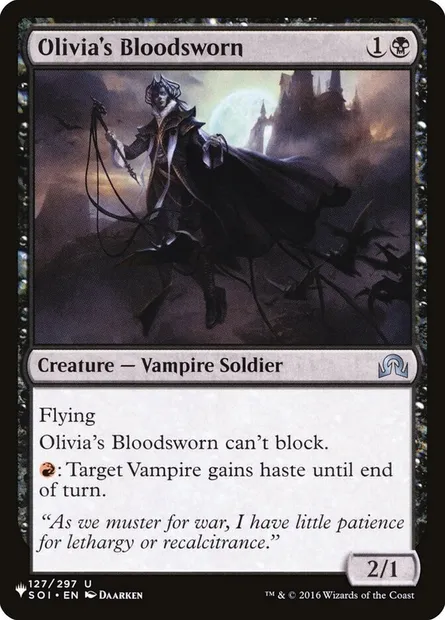 Olivia's Bloodsworn, Magic card PLST SOI-127 — The List set