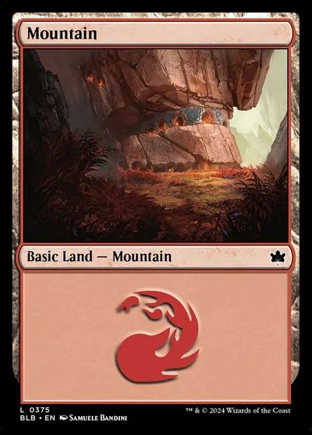 Mountain, Magic card BLB 375 — Bloomburrow set