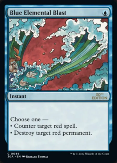 Blue Elemental Blast, Magic card 30A 49 — 30th Anniversary Edition set