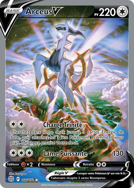 Arceus V, carte Pokémon BRS 166 — extension Stars Étincelantes
