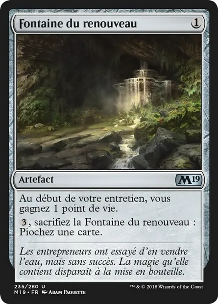 Fontaine du renouveau, carte Magic M19 235 — extension Core Set 2019