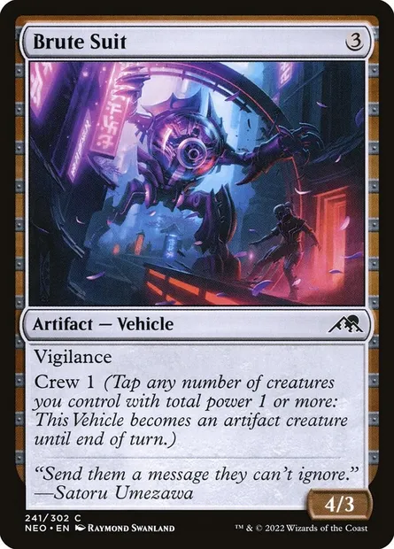 Brute Suit, Magic card NEO 241 — Kamigawa: Neon Dynasty set