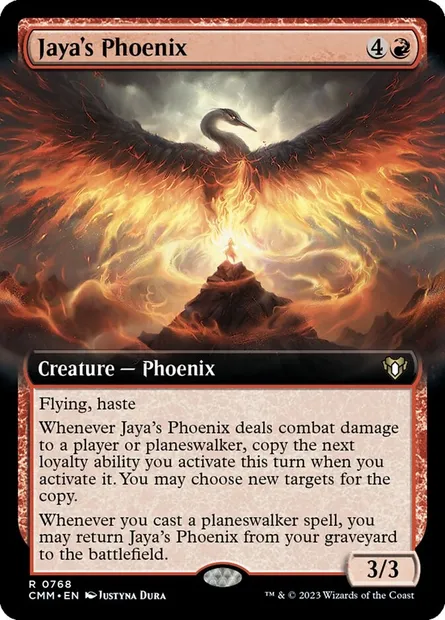 Jaya's Phoenix, Magic card CMM 768 — Commander Masters set