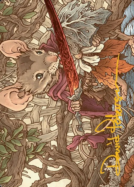 Mabel, Heir to Cragflame // Mabel, Heir to Cragflame, carte Magic ABLB 45 — extension Bloomburrow Art Series