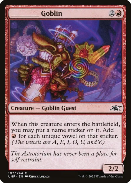 ________ Goblin, Magic card UNF 107 — Unfinity set
