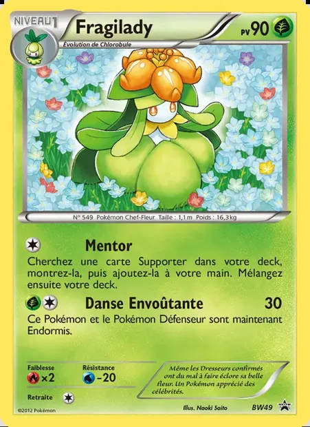 Fragilady, carte Pokémon BW 49 — extension Promo BW