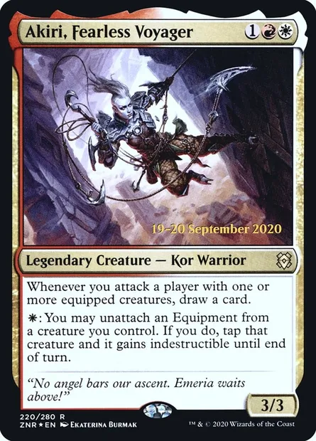 Akiri, Fearless Voyager, Magic card PZNR 220s — Zendikar Rising Promos set