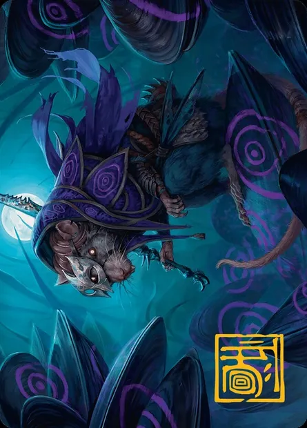 Nightwhorl Hermit // Nightwhorl Hermit, Magic card ABLB 10 — Bloomburrow Art Series set