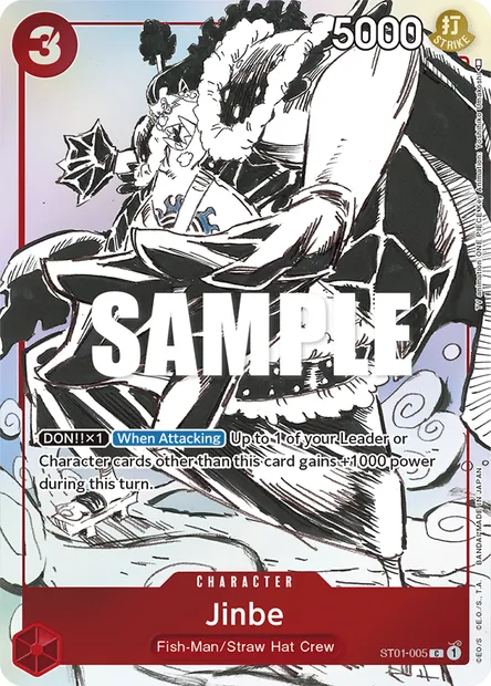Jinbe, One Piece card ST01-005 — Straw Hat Crew set