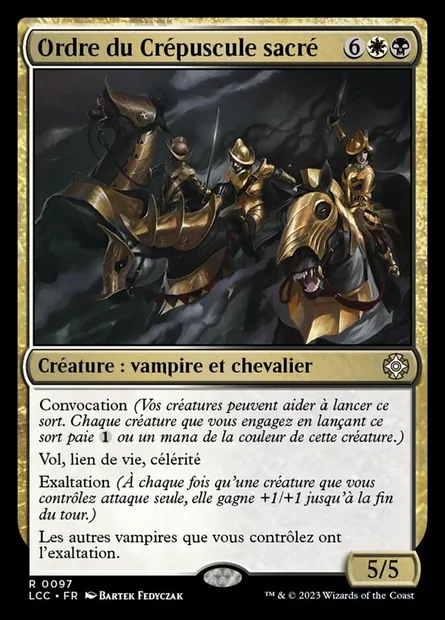Ordre du Crépuscule sacré, carte Magic LCC 97 — extension The Lost Caverns of Ixalan Commander