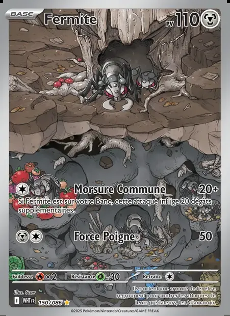 Fermite, carte Pokémon WHT 150 — extension Flamme Blanche