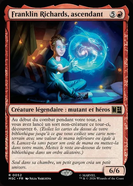 Franklin Richards, ascendant, carte Magic MSC 52 — extension Marvel Super Heroes Commander