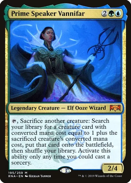 Prime Speaker Vannifar, Magic card RNA 195 — Ravnica Allegiance set