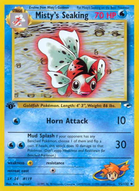 Misty's Seaking, carte Pokémon GH 55 — extension Gym Heroes