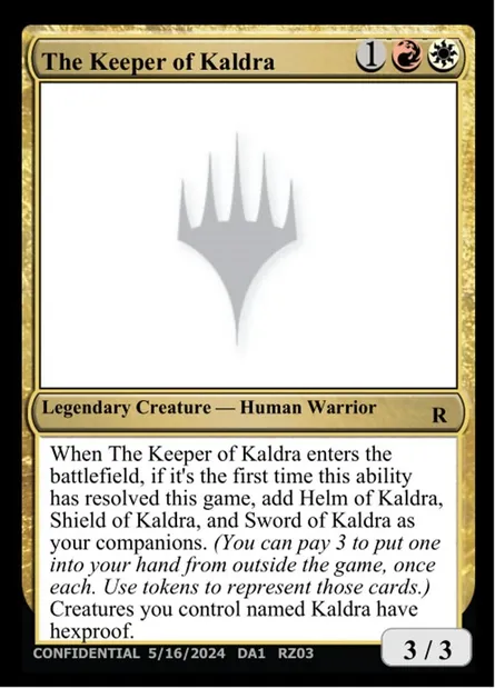 The Keeper of Kaldra, carte Magic UNK RZ03c — extension Unknown Event