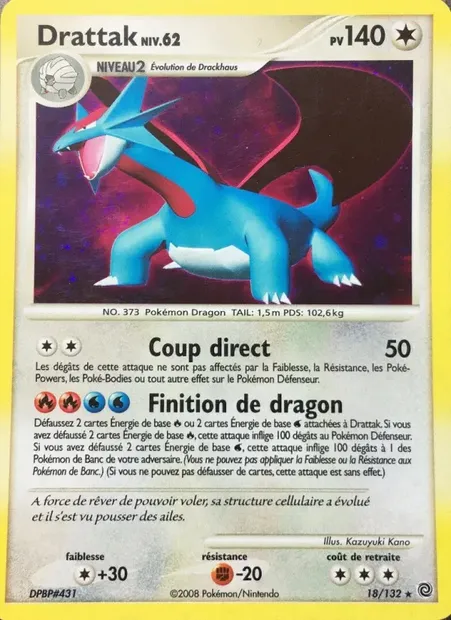 Drattak, carte Pokémon SW 18 — extension Merveilles Secrètes