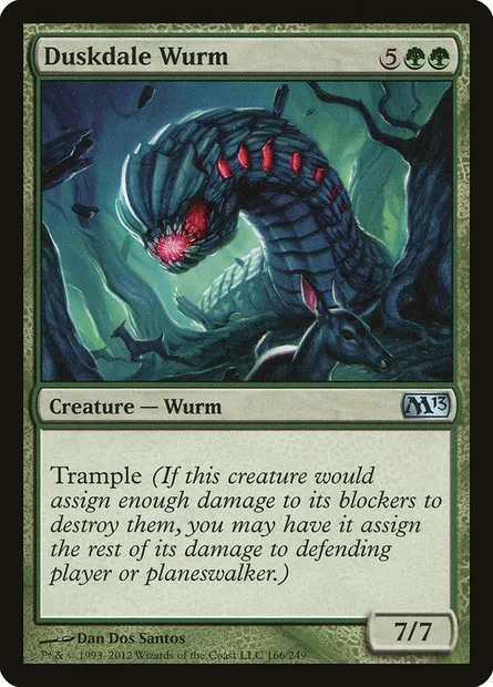 Duskdale Wurm, Magic card M13 166 — Magic 2013 set