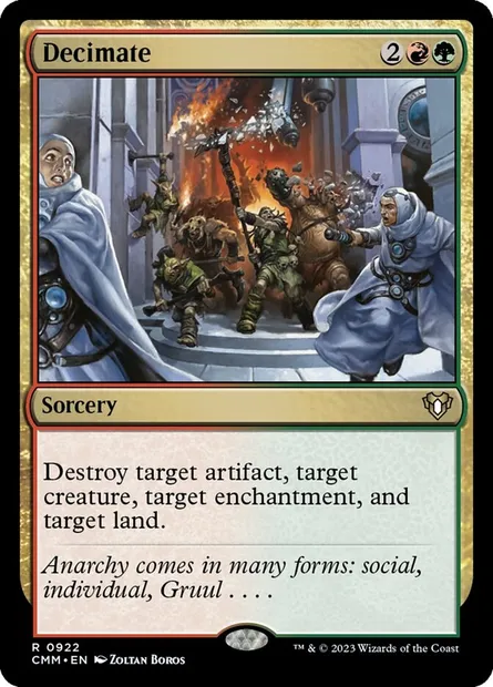 Decimate, Magic card CMM 922 — Commander Masters set
