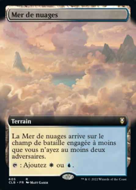 Mer de nuages, carte Magic CLB 605 — extension Commander Légendes : la bataille de la Porte de Baldur