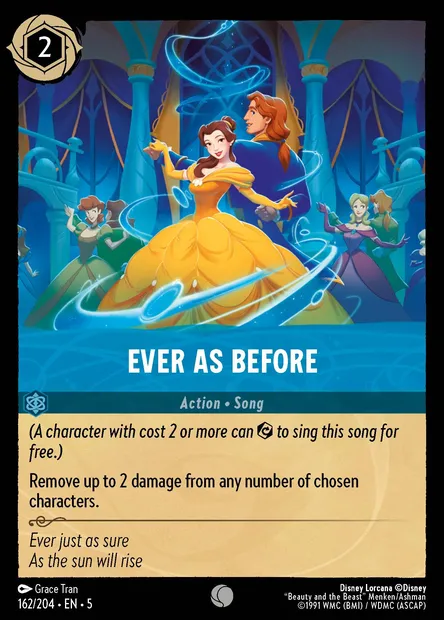 Ever as Before, Disney Lorcana card CH5-162 — Shimmering Skies set