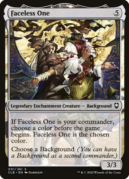 Faceless One, Magic card CLB 1 — Commander Legends: Battle for Baldur's Gate set