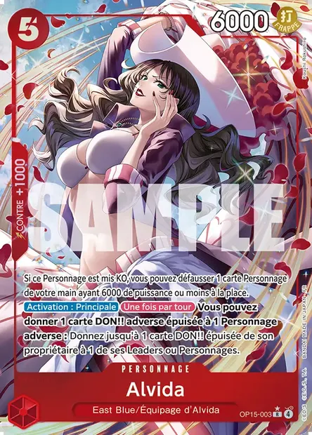 Alvida, carte One Piece OP15-003 — extension AVENTURE SUR L'ÎLE DE DIEU