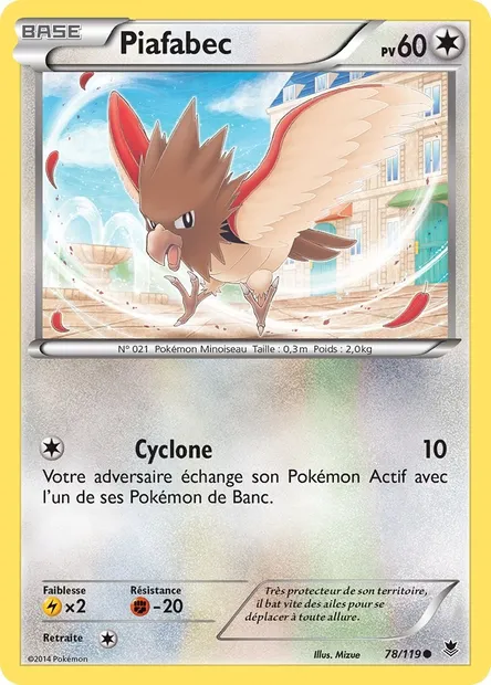 Piafabec, carte Pokémon PHF 78 — extension Vigueur Spectrale